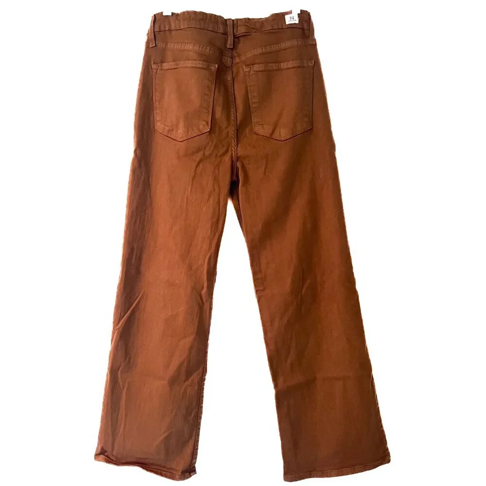 NEW L.T.J genoa fly button jean in camel size 28